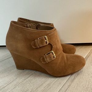 Anne Klein iFlex Booties Real Leather Suede Size 5